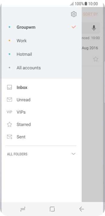 Press the settings icon. Press the settings icon.