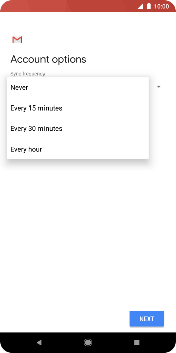 Press the required setting. Press the required setting.