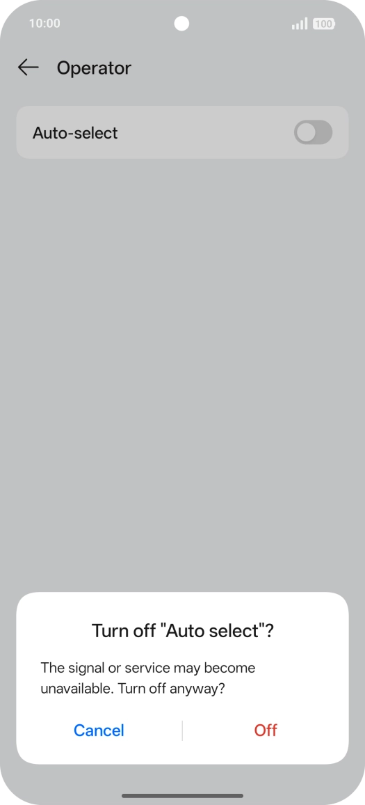 Press Off to turn off the function and wait while your phone searches for networks. Press Off to turn off the function and wait while your phone searches for networks.