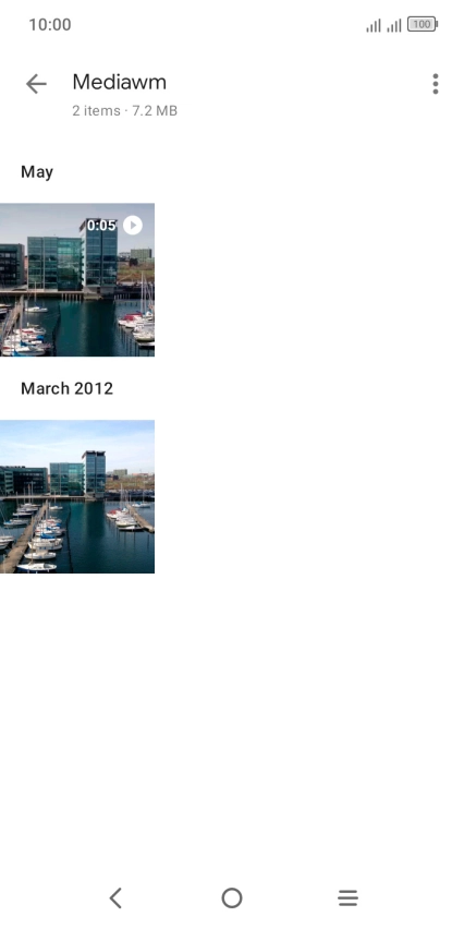 Press and hold any picture or video clip. Press and hold any picture or video clip.