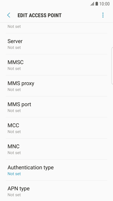 Press MMS proxy. Press MMS proxy.