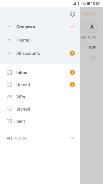 Press the settings icon. Press the settings icon.