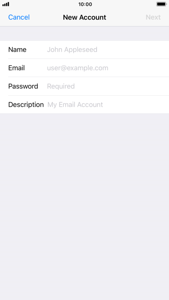 Press Name and key in the required sender name. Press Name and key in the required sender name.