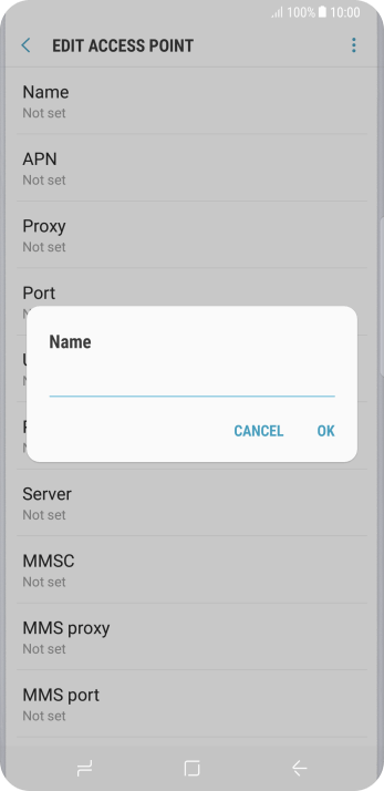 Key in EE MMS and press OK. Key in EE MMS and press OK.