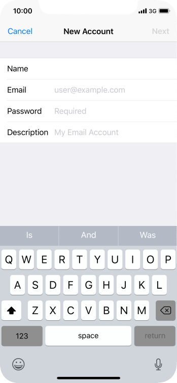 Press Email and key in your email address. Press Email and key in your email address.