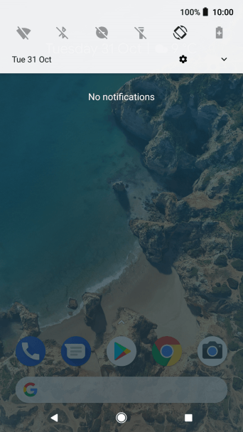 Press the settings icon. Press the settings icon.