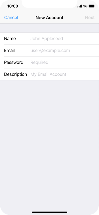 Press Name and key in the required sender name. Press Name and key in the required sender name.