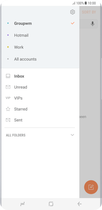 Press the settings icon. Press the settings icon.