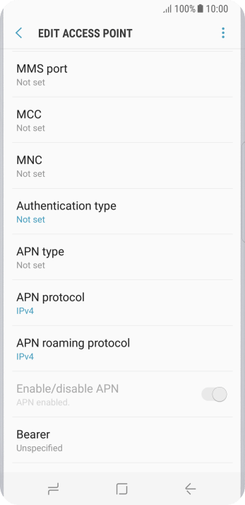 Press MMS port. Press MMS port.