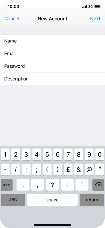 Press Description and key in the required name. Press Description and key in the required name.