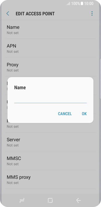 Key in EE MMS and press OK. Key in EE MMS and press OK.