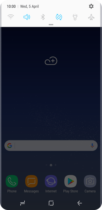 Press the settings icon. Press the settings icon.