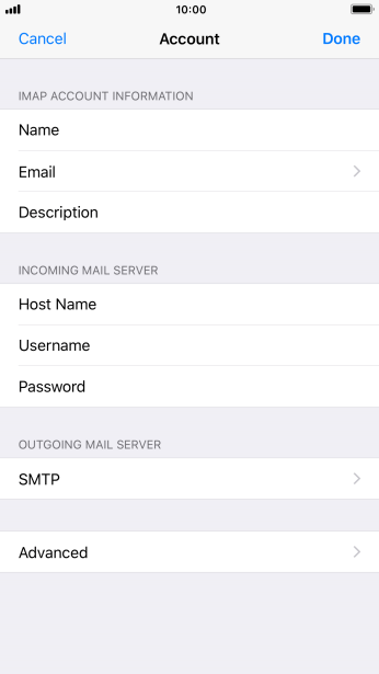 Press SMTP. Press SMTP.