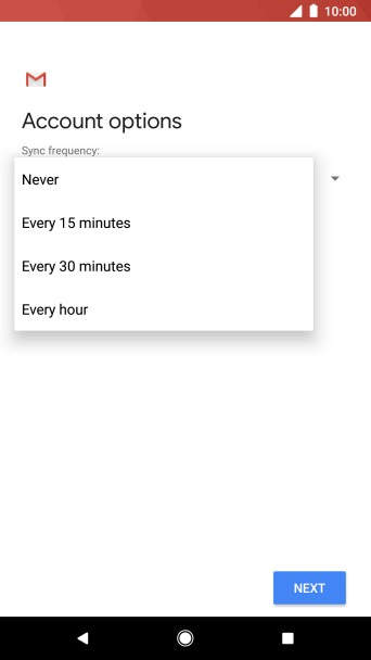 Press the required setting. Press the required setting.