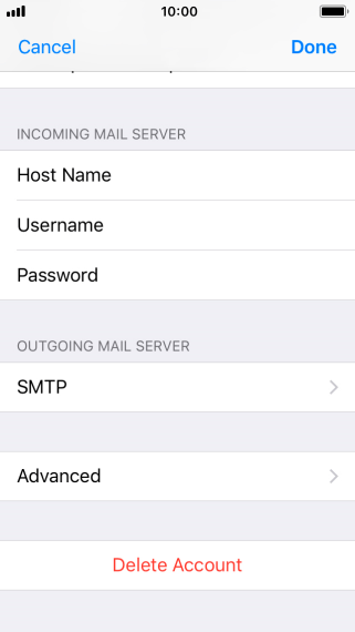 Press SMTP. Press SMTP.