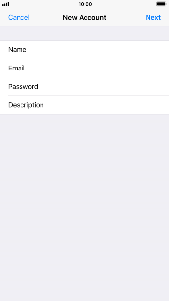 Press Description and key in the required name. Press Description and key in the required name.