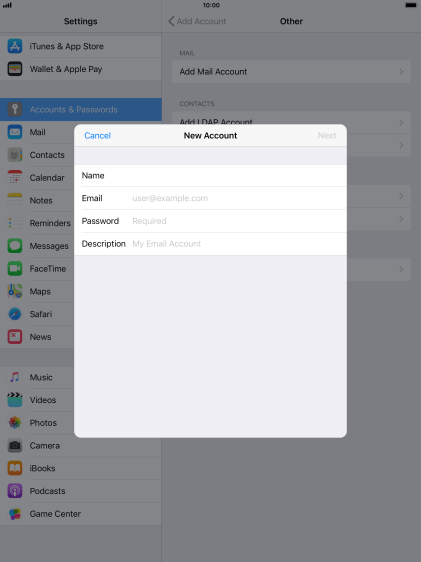 Press Email and key in your email address. Press Email and key in your email address.