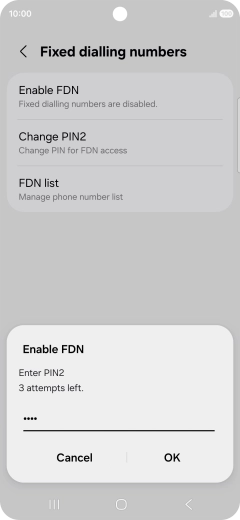 Key in your PIN2 and press OK. The default PIN2 is 0000. Key in your PIN2 and press OK. The default PIN2 is 0000.
