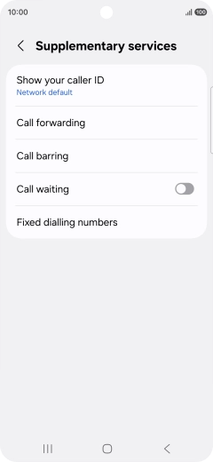 Press Fixed dialling numbers. Press Fixed dialling numbers.