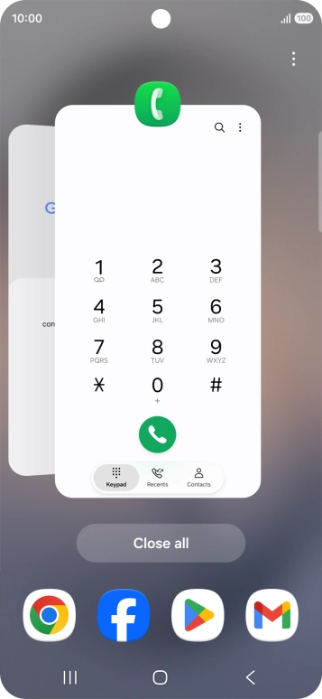 To end one running application, slide your finger upwards on the required application. To end one running application, slide your finger upwards on the required application.