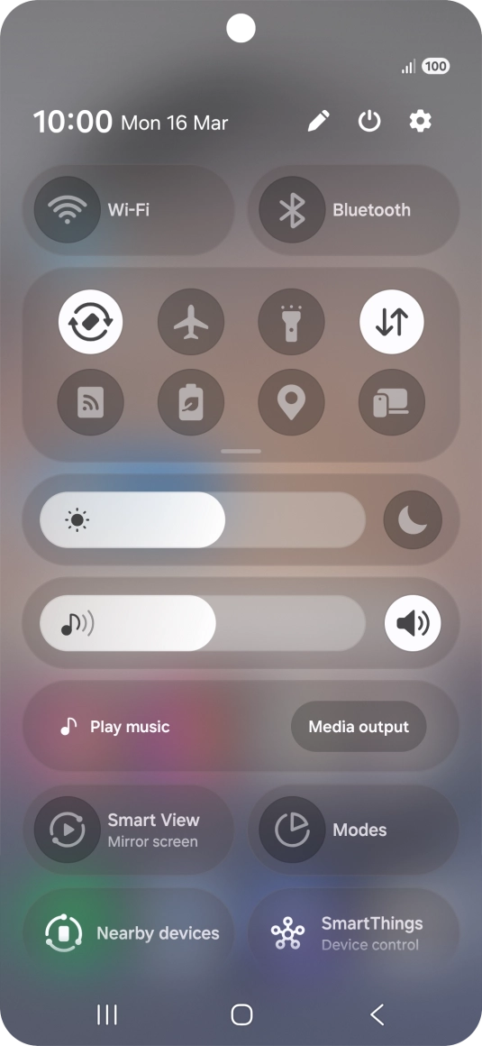 Press the settings icon. Press the settings icon.