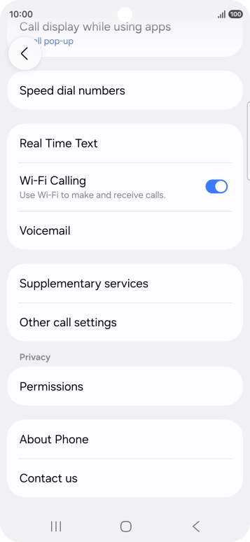 Press Supplementary services. Press Supplementary services.