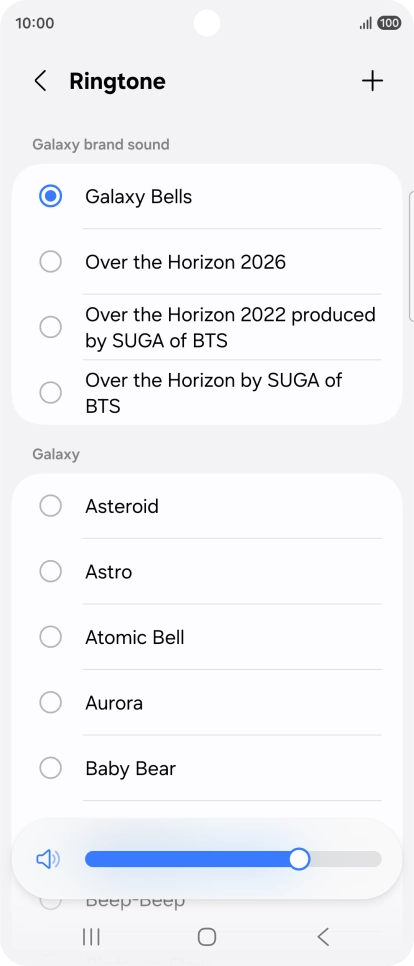 Press the required ring tones to hear them. Press the required ring tones to hear them.