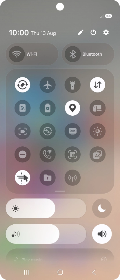 Press the settings icon. Press the settings icon.