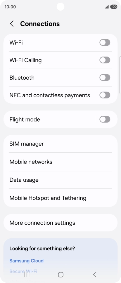 Press Mobile Hotspot and Tethering. Press Mobile Hotspot and Tethering.