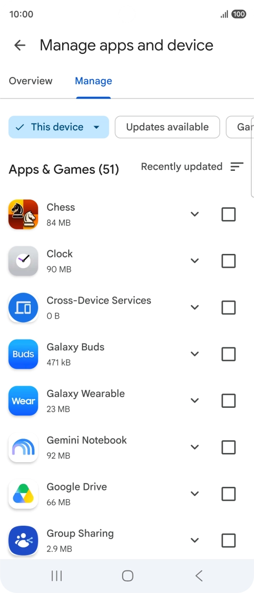 Press the required app. Press the required app.