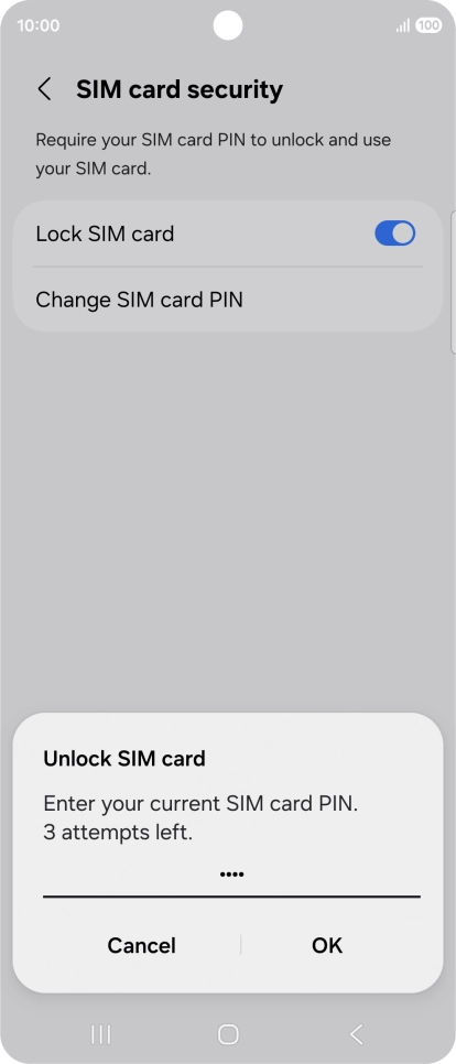 Key in your PIN and press OK. The default PIN is 1111. Key in your PIN and press OK. The default PIN is 1111.