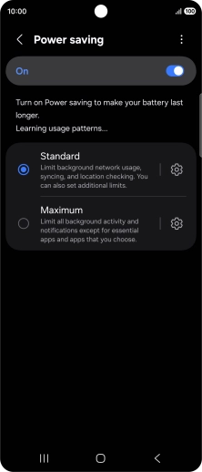 Press the indicator next to the required setting. Press the indicator next to the required setting.