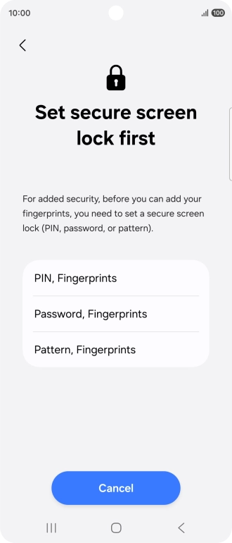 Press the required phone lock code and follow the instructions on the screen to create an additional phone lock code. Press the required phone lock code and follow the instructions on the screen to create an additional phone lock code.