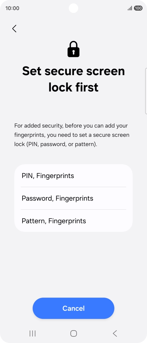 Press the required phone lock code and follow the instructions on the screen to create an additional phone lock code. Press the required phone lock code and follow the instructions on the screen to create an additional phone lock code.