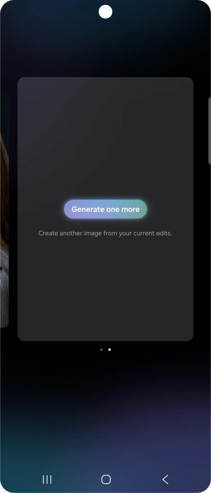 Press Generate one more to generate a new photo suggestion. Press Generate one more to generate a new photo suggestion.