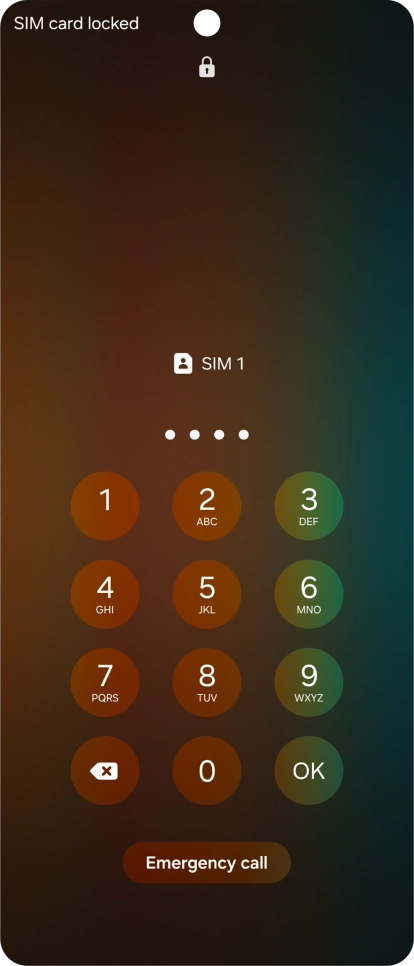 If you're asked to key in your PIN, do so and press OK. The default PIN is 1111. If you're asked to key in your PIN, do so and press OK. The default PIN is 1111.