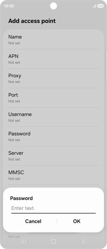 Key in secure and press OK. Key in secure and press OK.