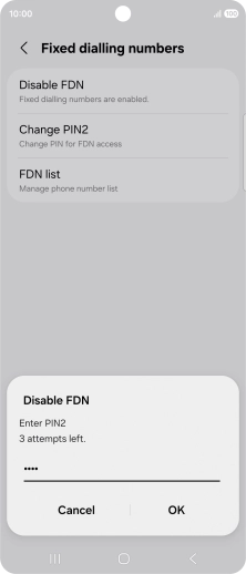 Key in your PIN2 and press OK. The default PIN2 is 0000. Key in your PIN2 and press OK. The default PIN2 is 0000.