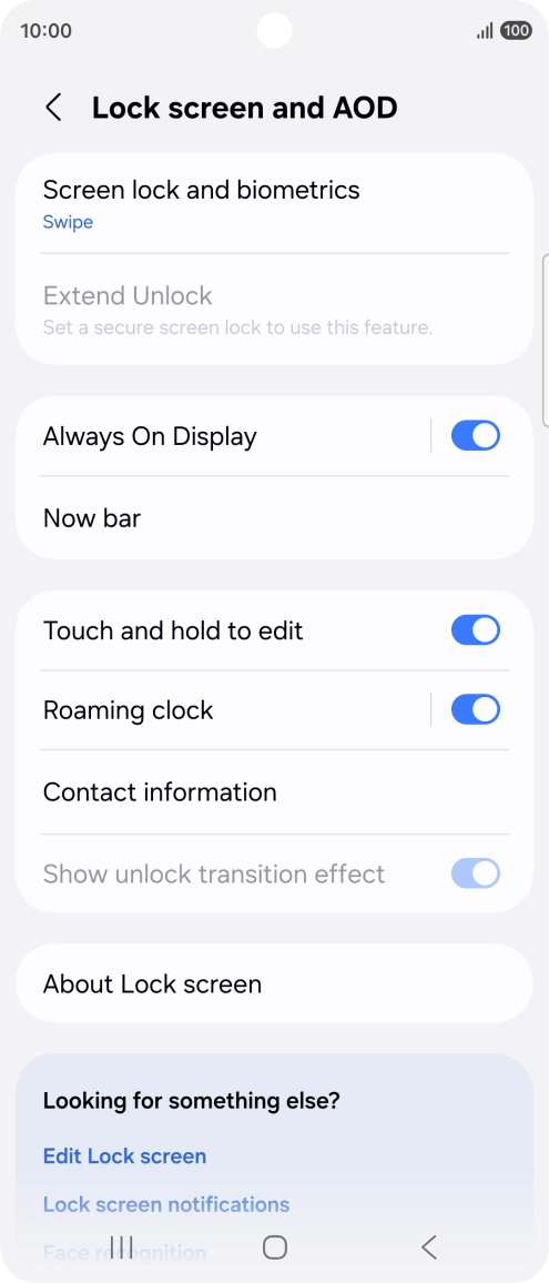 Press Screen lock and biometrics. Press Screen lock and biometrics.