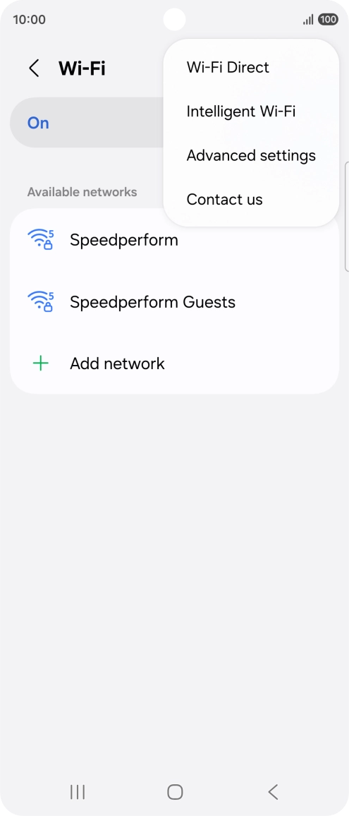 Press Intelligent Wi-Fi. Press Intelligent Wi-Fi.