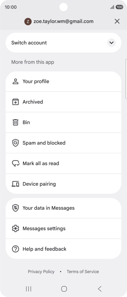 Press Messages settings. Press Messages settings.