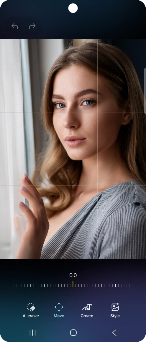 To move objects on your picture, press Move and follow the instructions on the screen to use the function. To move objects on your picture, press Move and follow the instructions on the screen to use the function.