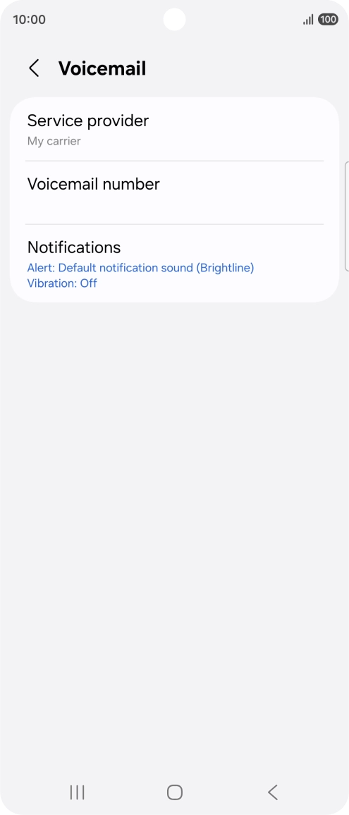 Press Voicemail number. Press Voicemail number.