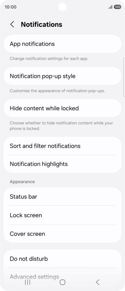 Press App notifications. Press App notifications.