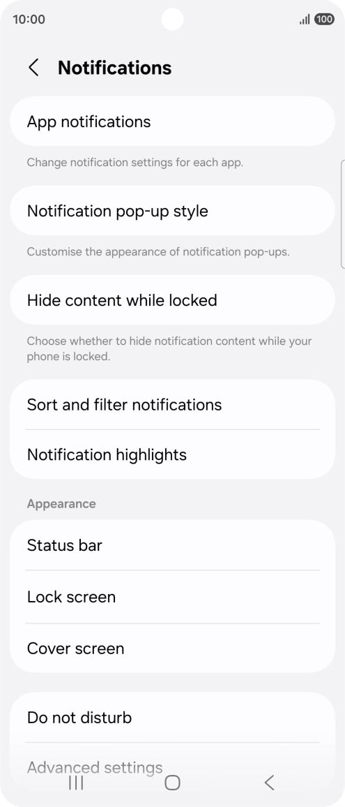 Press App notifications. Press App notifications.