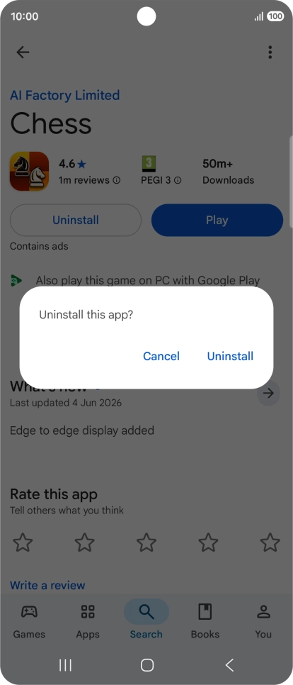 Press Uninstall. Press Uninstall.