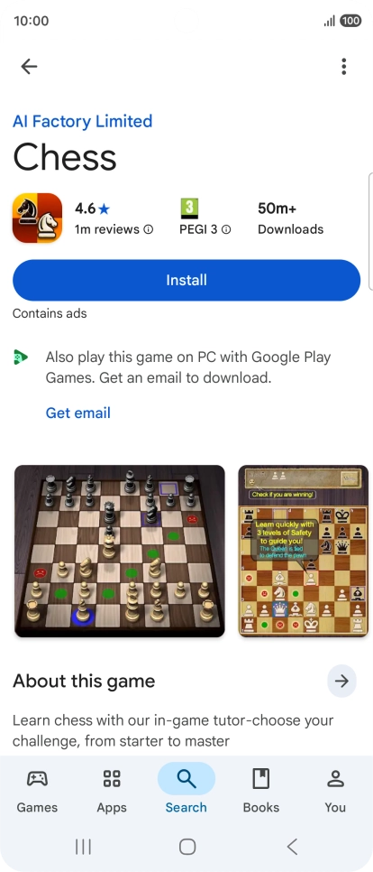 Press Install and follow the instructions on the screen to install the app. Press Install and follow the instructions on the screen to install the app.