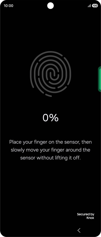 Follow the instructions on the screen to create the phone lock code using your fingerprint. Follow the instructions on the screen to create the phone lock code using your fingerprint.