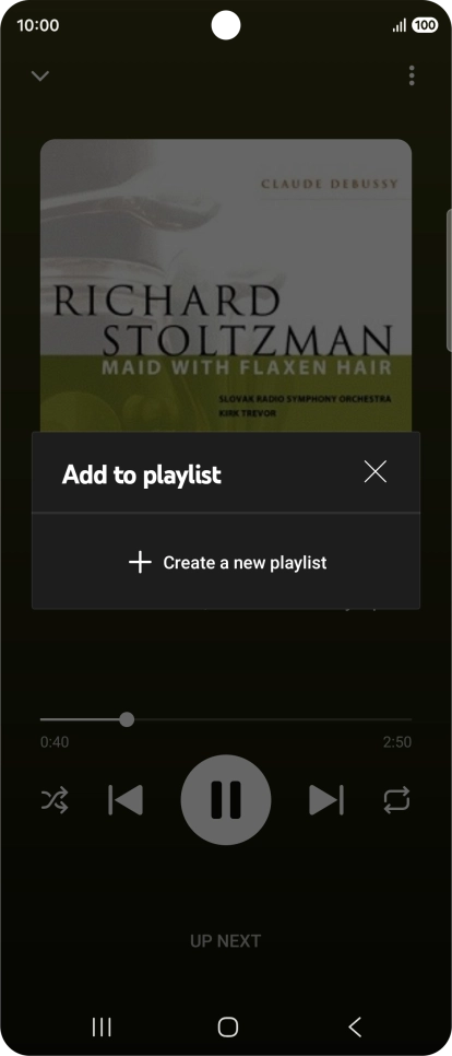 Press Create a new playlist. Press Create a new playlist.