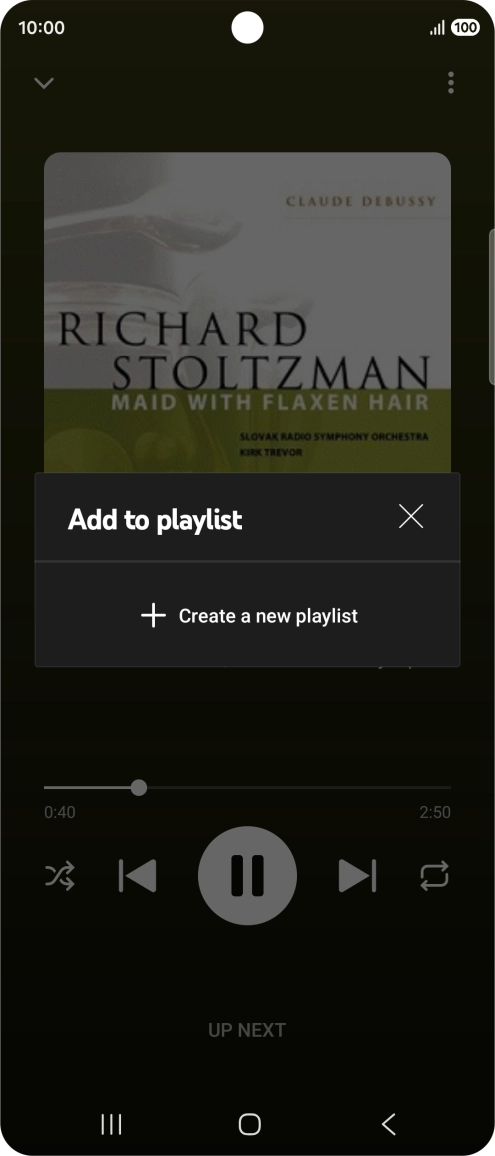 Press Create a new playlist. Press Create a new playlist.